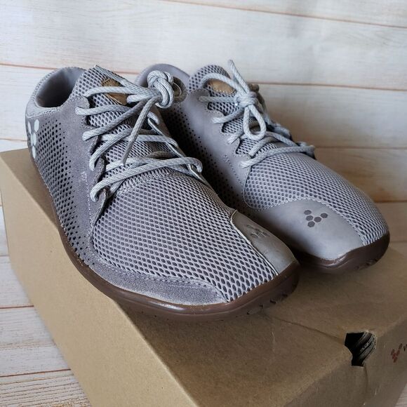 Vivobarefoot Primus Trio Leather/Mesh Grey Walking Running Outdoor Sneakers 14